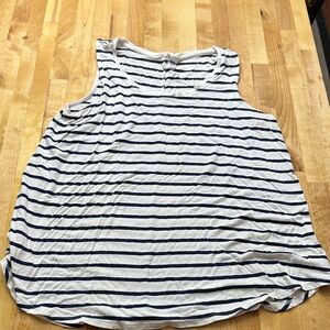 Old Navy Black and White Striped Tank Top